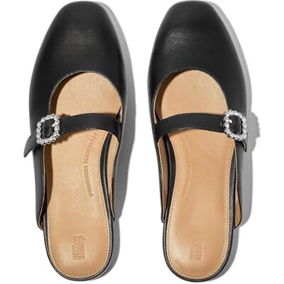 Fitflop dam Delicato kristallspänne Mary-Jane Mules platt, Svart, 9 UK Narrow Fitflop dam Delicato kristallspänne Mary-Jane Mules platt, Svart, 9 UK Narrow