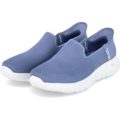 Skechers Go Walk Joy Vela slip-in-sneakers för kvinnor, Blå textiltrim, 38.5 EU Skechers Go Walk Joy Vela slip-in-sneakers för kvinnor, Blå textiltrim, 38.5 EU