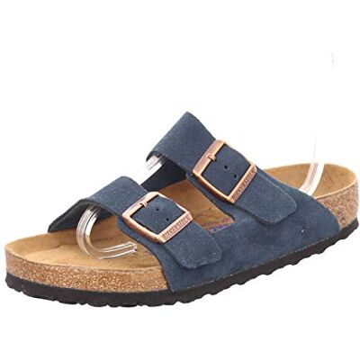 Birkenstock Classic Arizona Birko-Flor unisex vuxen pantoletter, Blå marinblå, 41 EU Birkenstock Classic Arizona Birko-Flor unisex vuxen pantoletter, Blå marinblå, 41 EU