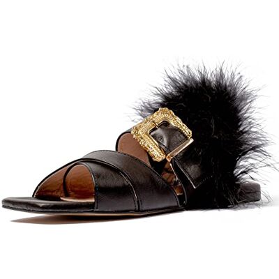 L37 HANDMADE SHOES L37 Handgjorda skor dam indisk sommarsandal, svart, 38 EU L37 HANDMADE SHOES L37 Handgjorda skor dam indisk sommarsandal, svart, 38 EU
