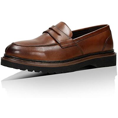 WOJAS Herrloafers Penny Loafers I Vanligt Läder I Foder Get I Bekväma Slip-on Skor I Harmoniserar med Olika Outfits I 10138-53 Brun, Brunt, 42 EU WOJAS Herrloafers Penny Loafers I Vanligt Läder I Foder Get I Bekväma Slip-on Skor I Harmoniserar med Olika Outfits I 10138-53 Brun, Brunt, 42 EU