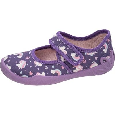 Fischer Markenschuh Fischer varumärkessko flickor-kardborre-toffel-ballerina med enhörningsmotiv Fischer Markenschuh Fischer varumärkessko flickor-kardborre-toffel-ballerina med enhörningsmotiv