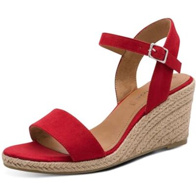 Tamaris Damen 1-28300-42, kilsandaler för kvinnor, körsbär, 41 EU Tamaris Damen 1-28300-42, kilsandaler för kvinnor, körsbär, 41 EU