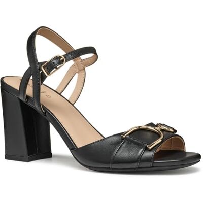 Geox Damer D New ERAKLIA 80 A Heeled Sandal, svart, 38,5 EU, svart, 38.5 EU Geox Damer D New ERAKLIA 80 A Heeled Sandal, svart, 38,5 EU, svart, 38.5 EU