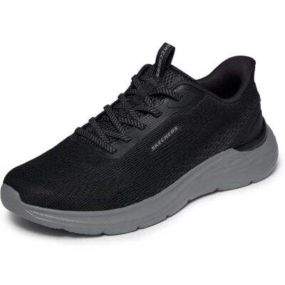 Skechers herr Garner sneakers, Black Mesh/Syntetic, 8.5 UK Skechers herr Garner sneakers, Black Mesh/Syntetic, 8.5 UK