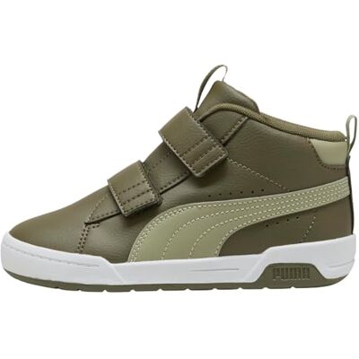 PUMA Unisex barn Multiflex 2 Mid Sl V Ps Sneaker, Loden Green Lux armé, 28 EU PUMA Unisex barn Multiflex 2 Mid Sl V Ps Sneaker, Loden Green Lux armé, 28 EU