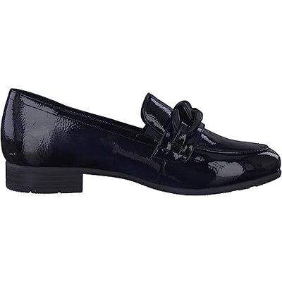 Jana damer loafer utan klack vegansk blockklack, Svart lack, 40 EU Jana damer loafer utan klack vegansk blockklack, Svart lack, 40 EU