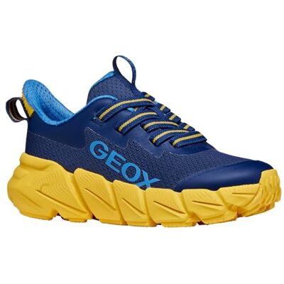 Geox J FLEXYPER Fast Boy sneakers, Navy/Gul, 39 EU Geox J FLEXYPER Fast Boy sneakers, Navy/Gul, 39 EU