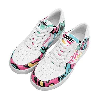 DOGO kvinnors tärningssneakers, blanc, 2 UK, Vit, 35 EU DOGO kvinnors tärningssneakers, blanc, 2 UK, Vit, 35 EU