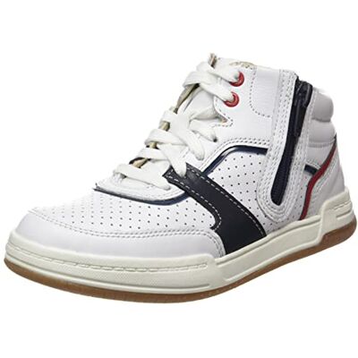Clarks Pojkar Fawn Peak K sneakers, Vit Vitt läder 28.5 EU Clarks Pojkar Fawn Peak K sneakers, Vit Vitt läder 28.5 EU