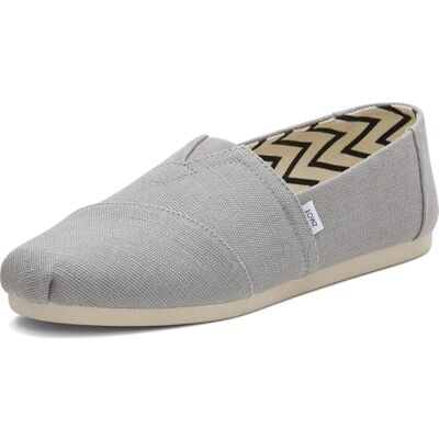 TOMS Alpargata loafer för män platt, Drizzle Grey Heritage Canvas, 42.5 EU TOMS Alpargata loafer för män platt, Drizzle Grey Heritage Canvas, 42.5 EU