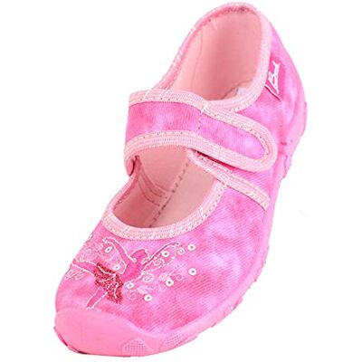 Beck Handfat flicka ballerina låga tofflor, Rosa rosa 06 25 EU Beck Handfat flicka ballerina låga tofflor, Rosa rosa 06 25 EU