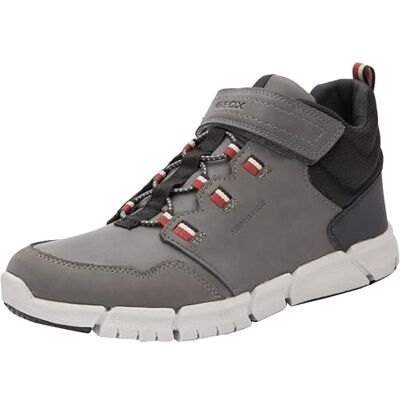 Geox J Flexyper Boy B ABX Chukka Boat, Grå Dk Röd, 1 UK Geox J Flexyper Boy B ABX Chukka Boat, Grå Dk Röd, 1 UK