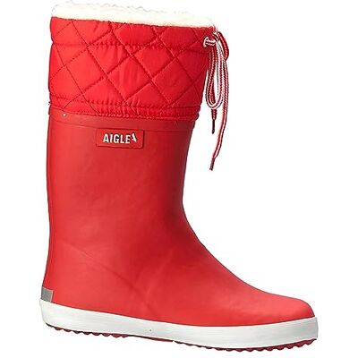 Aigle Unisex barn klotter 2 regnstövel, Röd Vit Aigle Unisex barn klotter 2 regnstövel, Röd Vit