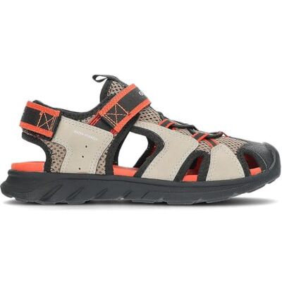 Geox Män J Airadyum BO sandal, Dk Beige Red, 38 EU Geox Män J Airadyum BO sandal, Dk Beige Red, 38 EU