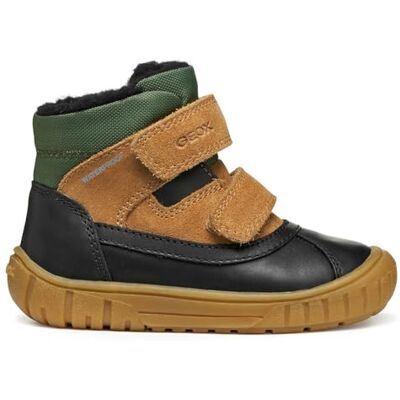 Geox Baby pojkar B Omar Boy WPF Ankle Boot, Svart Dk Beige, 20 EU Geox Baby pojkar B Omar Boy WPF Ankle Boot, Svart Dk Beige, 20 EU
