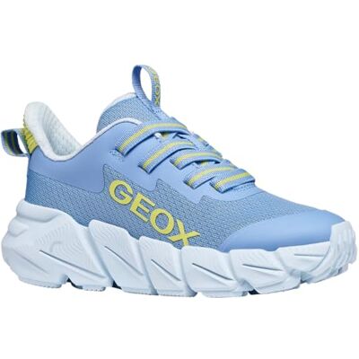 Geox J FLEXYPER Fast Girl sneakers, LT blå/lime, 36 EU Geox J FLEXYPER Fast Girl sneakers, LT blå/lime, 36 EU
