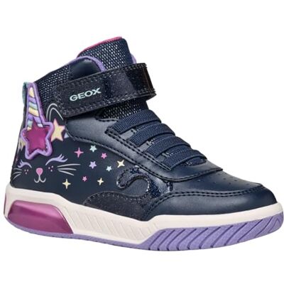 Geox J Inek Girl B, Sneaker flickor, Marinblå, flerfärgad, 35 EU Geox J Inek Girl B, Sneaker flickor, Marinblå, flerfärgad, 35 EU