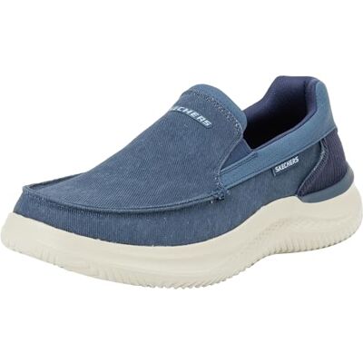 Skechers herr Hasting Slip-On, Marinblå canvas, 41 EU Skechers herr Hasting Slip-On, Marinblå canvas, 41 EU