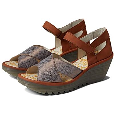 Fly London Dam Yent365fly Wedge sandal, Brons solbränna, 37 EU Fly London Dam Yent365fly Wedge sandal, Brons solbränna, 37 EU
