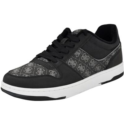 GUESS herr Tryon Sneaker, Svart Silver Logo Multi 003, 46 EU GUESS herr Tryon Sneaker, Svart Silver Logo Multi 003, 46 EU