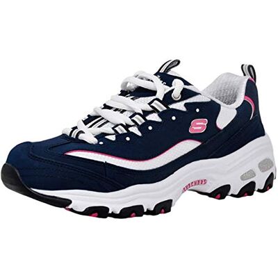 Skechers Women's Summits-Quick Getaway Sneaker, Navy/Hot Pink, 5.5 Wide Skechers Women's Summits-Quick Getaway Sneaker, Navy/Hot Pink, 5.5 Wide
