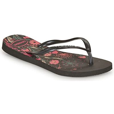 Havaianas Slim Organic Flip Flops för kvinnor, Svart rosa, 37/38 EU Havaianas Slim Organic Flip Flops för kvinnor, Svart rosa, 37/38 EU