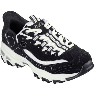Skechers Sport kvinnors D'Lites nya klassiska sneaker, svart/vit, 36 EU Skechers Sport kvinnors D'Lites nya klassiska sneaker, svart/vit, 36 EU