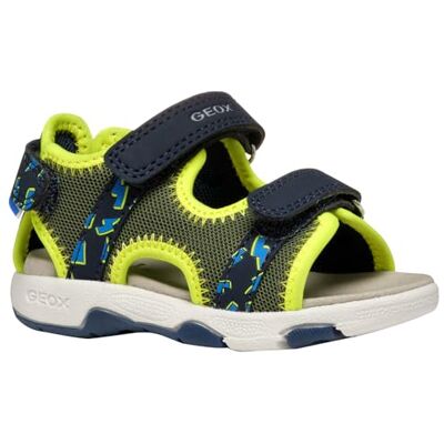 Geox B Sandal Multy Boy Unisex Barn, Marinblå pistol, 22 EU Geox B Sandal Multy Boy Unisex Barn, Marinblå pistol, 22 EU