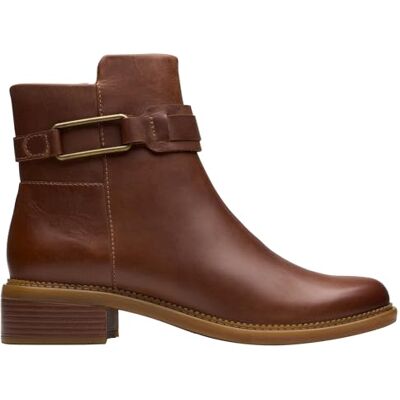 Clarks Maye Bella Womens Tan Leather, 3 Clarks Maye Bella Womens Tan Leather, 3