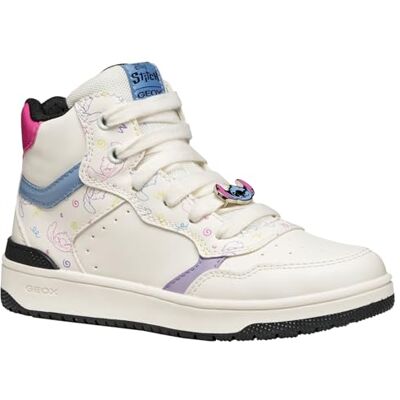 Geox J WASHIBA Girl sneakers, vit/flerfärgad, 39 EU, Vit flerfärgad, 39 EU Geox J WASHIBA Girl sneakers, vit/flerfärgad, 39 EU, Vit flerfärgad, 39 EU