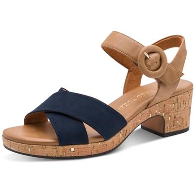MARCO TOZZI dam 2–28360-46 sandaler, marinblå Comb, 37 EU MARCO TOZZI dam 2–28360-46 sandaler, marinblå Comb, 37 EU