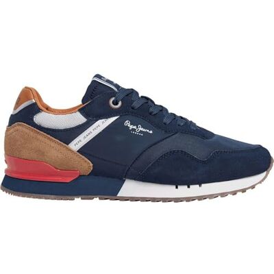 Pepe Jeans herr London märke M sneakers, blå (marinblå), 7 UK, Blå marinblå, 7 UK Pepe Jeans herr London märke M sneakers, blå (marinblå), 7 UK, Blå marinblå, 7 UK