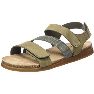 CA'SHOTT A/S dam Casalice velcro elastisk nubuck platt sandal, OLIV, 40 EU CA'SHOTT A/S dam Casalice velcro elastisk nubuck platt sandal, OLIV, 40 EU