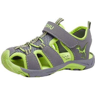 OHU Pojkar O-san Ev platta sandaler, Stål grå dino, 28 EU OHU Pojkar O-san Ev platta sandaler, Stål grå dino, 28 EU