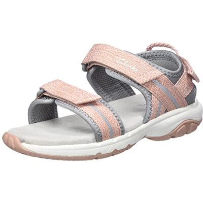 Clarks Flickans Expo Sea K. Sandal, Rosa kombi 22.5 EU Clarks Flickans Expo Sea K. Sandal, Rosa kombi 22.5 EU