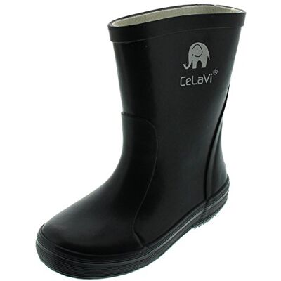 Celavi Barn unisex vattentäta gummikängor, 100% naturgummi regnstövlar, storlek: 20, färg: Svart, 1147 Celavi Barn unisex vattentäta gummikängor, 100% naturgummi regnstövlar, storlek: 20, färg: Svart, 1147