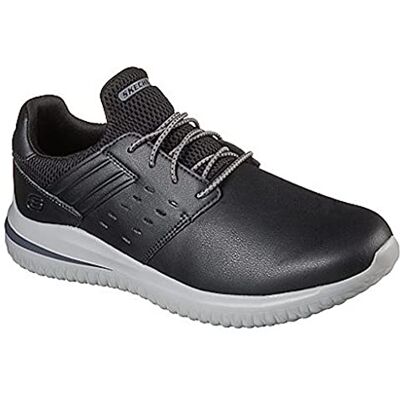 Skechers DELSON 3.0 EZRA För män Sneaker, Svart läder, 43 EU Skechers DELSON 3.0 EZRA För män Sneaker, Svart läder, 43 EU