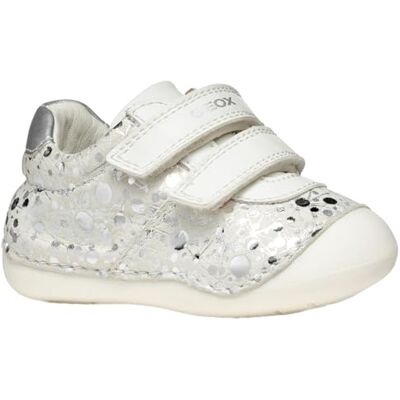 Geox B Tutim B, babyskor – flickor, Vit/silver, 23 EU Geox B Tutim B, babyskor – flickor, Vit/silver, 23 EU