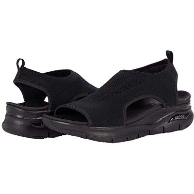 Skechers Arch Fit City Catch dam Sandal, Svart stickad, 37 EU Skechers Arch Fit City Catch dam Sandal, Svart stickad, 37 EU