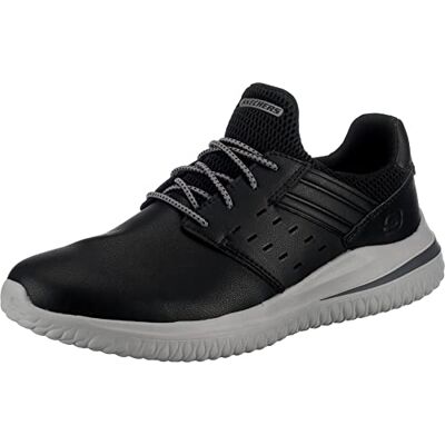 Skechers DELSON 3.0 EZRA För män Sneaker, Svart läder, 44 EU Skechers DELSON 3.0 EZRA För män Sneaker, Svart läder, 44 EU