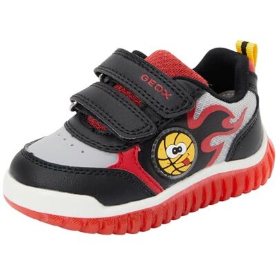 Geox Baby pojkar B LIGHTYLOO Boy sneakers, svart/röd, 21 EU, Svart-röd, 21 EU Geox Baby pojkar B LIGHTYLOO Boy sneakers, svart/röd, 21 EU, Svart-röd, 21 EU