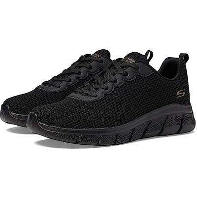 Skechers BOBS Sport Women's Sneakers – Visionary Essence Lace-Up Knit, Vegan & Washable, Black, 5.5 Wide Skechers BOBS Sport Women's Sneakers – Visionary Essence Lace-Up Knit, Vegan & Washable, Black, 5.5 Wide