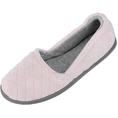 Dearfoams Katie Microfiber Velour Espadrille-toffel, M US, Färsk rosa Large Dearfoams Katie Microfiber Velour Espadrille-toffel, M US, Färsk rosa Large