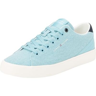 Tommy Hilfiger herr Th Hi Vulc låg sommar CVS vulkaniserad sneaker, Sömnig blå, 40 EU Tommy Hilfiger herr Th Hi Vulc låg sommar CVS vulkaniserad sneaker, Sömnig blå, 40 EU