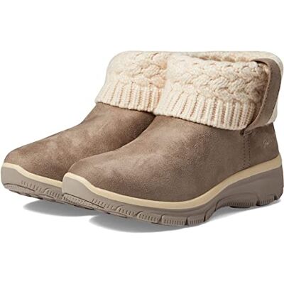 Skechers dam Easy Going-Cozy Weather ankelstövlar, Taupe mikrofiber stickad tröja, 38 EU Skechers dam Easy Going-Cozy Weather ankelstövlar, Taupe mikrofiber stickad tröja, 38 EU