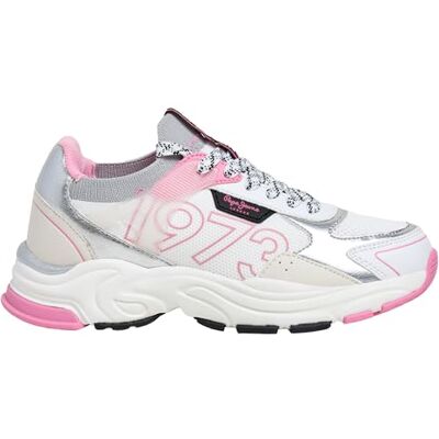 Pepe Jeans MAVE Stickad G Sneak, Vit (Off White), 2,5 UK Pepe Jeans MAVE Stickad G Sneak, Vit (Off White), 2,5 UK