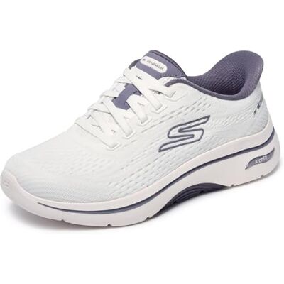 Skechers dam GO Walk Arch FIT 2.0 Kathy sneakers, Vit Lila, 4.5 UK Skechers dam GO Walk Arch FIT 2.0 Kathy sneakers, Vit Lila, 4.5 UK