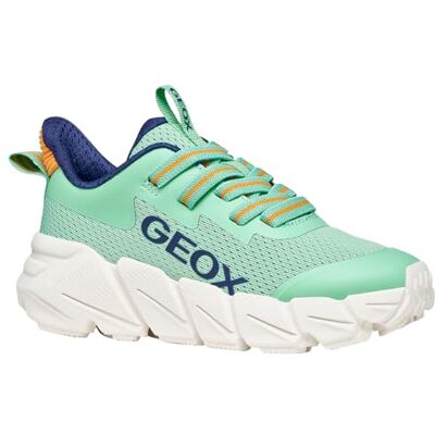 Geox J FLEXYPER Fast Boy Sneaker, Mint/LT Orange, 38 EU Geox J FLEXYPER Fast Boy Sneaker, Mint/LT Orange, 38 EU