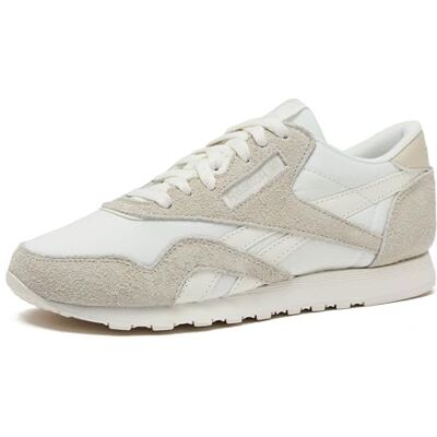 Reebok Classic Nylon Sneakers, Casual Tennis Shoes Women, Sand/Sand/Chalk, 9.5 Reebok Classic Nylon Sneakers, Casual Tennis Shoes Women, Sand/Sand/Chalk, 9.5